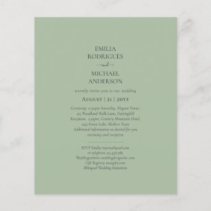 ETAT Bilingual Doppelseitig Salbei Monochrom Flyer