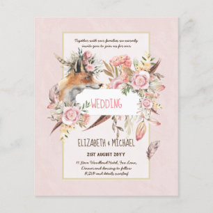 ETAT Boho Wald FUCHS Blumenhochzeit Modern Flyer