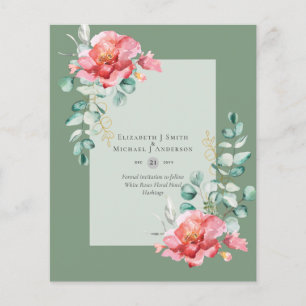 ETAT DER AUSGABEN - Weiße Rosen Floral Flyer