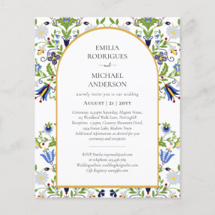 ETAT Double seitig BILINGUALE Hochzeit Volkskunst Flyer