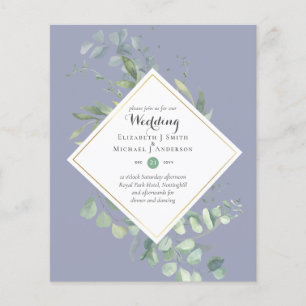 ETAT GRÜN Moderne Farbige Hochzeitseinladung zum S Flyer
