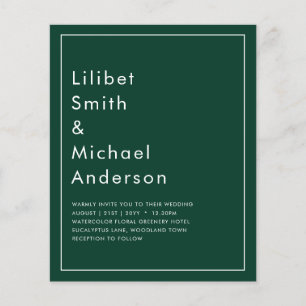 ETAT Grün monochromer Text Flyer