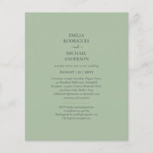 ETAT GÜNSTIG Hochzeits-Salbei Apfelgrün monochrome Flyer