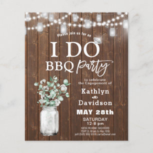ETAT I DO Hochzeit Eukalyptus BBQ Einladung Flyer