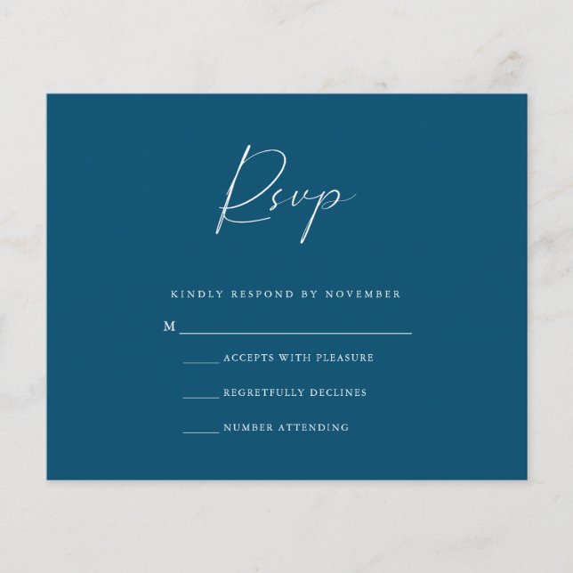 Etat Navy RSVP Card Flyer (Vorne)