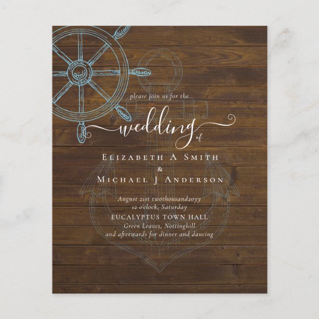 ETAT Schiffs-Steuerrad Hochzeit Flyer (Vorne)