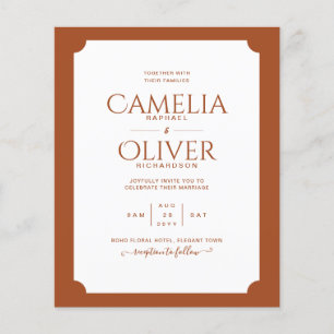 ETAT Terrakotta MONOCHROM Hochzeit PAPIER