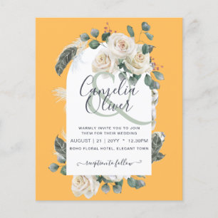 ETATSMÄSSIG Eleganter weißer Rosenbogen Hochzeitse Flyer
