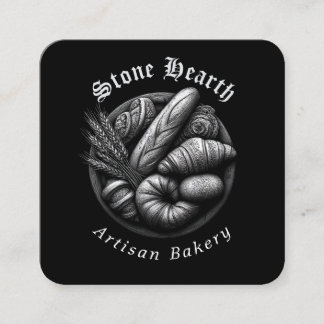 Etched Bread Basket Business Card Quadratische Visitenkarte