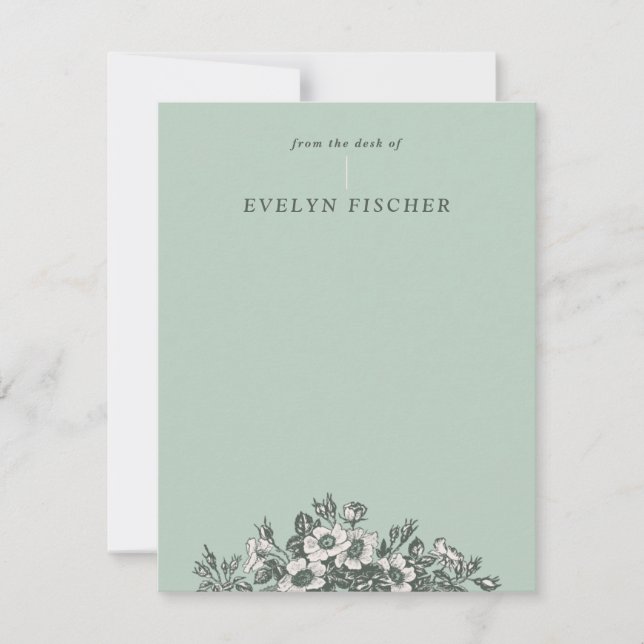 Etched Floral Illustrery - Green (Vorderseite)