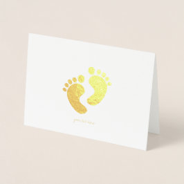 Etched Gold Foil Baby Feet Grußkarten Folienkarte