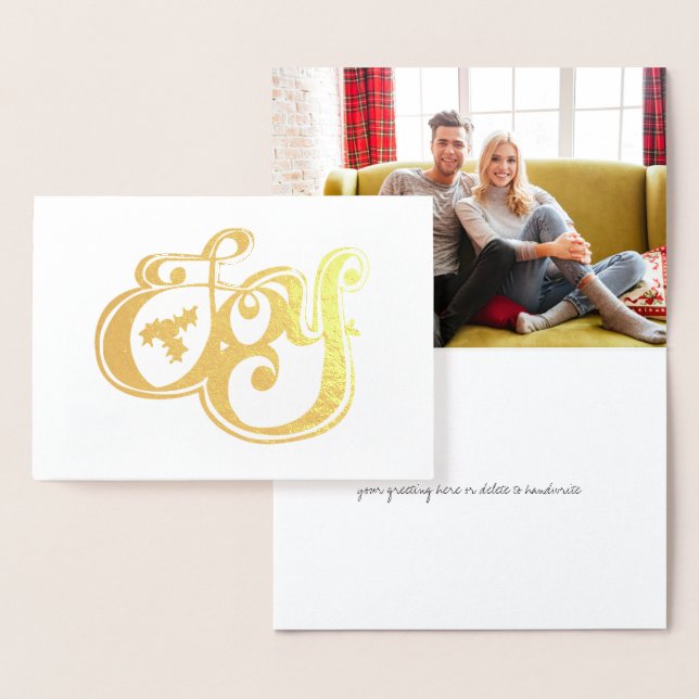 Etched Gold Foil Christmas Joliday Card Folienkarte (Anzeige)