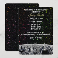 Etched NYC Skyline 2 Rainbow Star Sweet 16 V