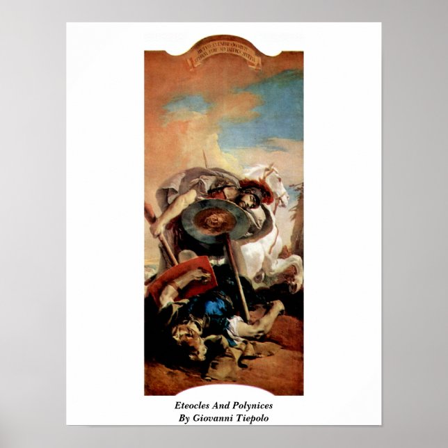 Eteocles und Polynices von Giovanni Tiepolo Poster (Vorne)