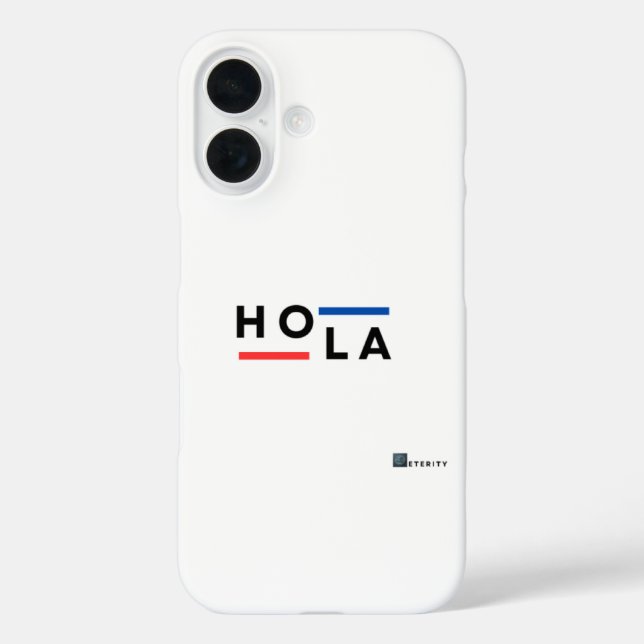 Eterity HOLA Minimalistisch iPhone Case (Rückseite)
