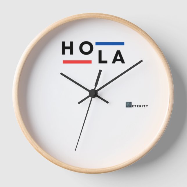 Eterity HOLA Minimalistisch Wall Clock Uhr (Vorderseite)