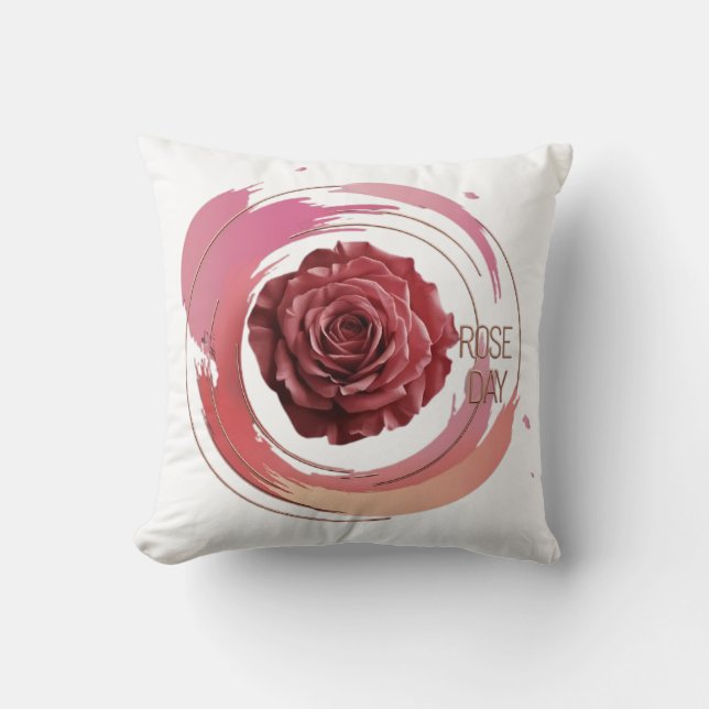 Eternal Bloom – A Rose Day Elegance Kissen (Vorderseite)