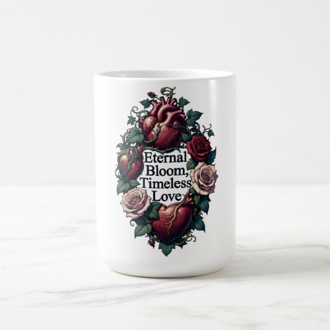 Eternal Bloom Timeless Love Entwined Hearts T-Shir Kaffeetasse (Mittel)