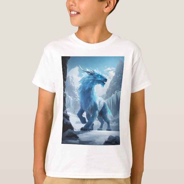 Eternal Ember Elegante: Dragon Print Delight" T-Shirt (Vorderseite)