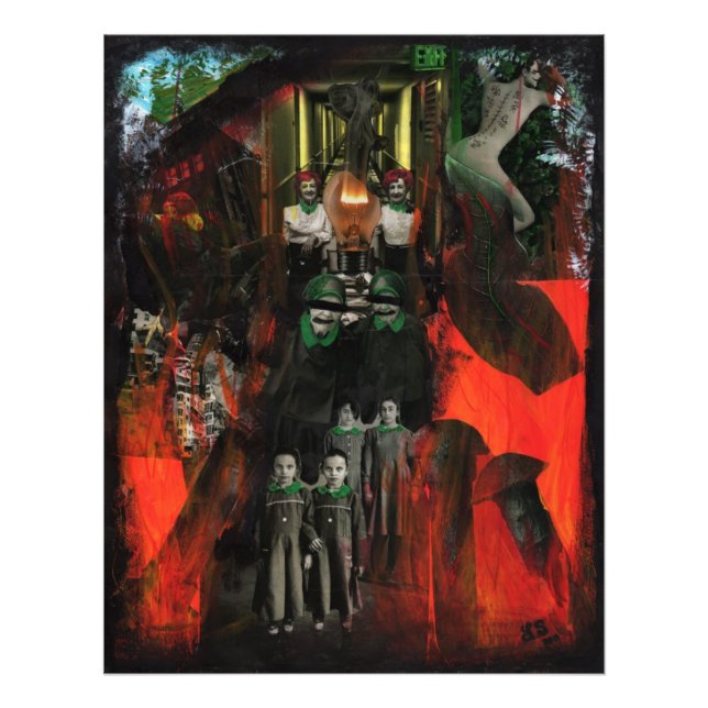 Eternal Flame Mixed Media Horror Goth Fotodruck (Vorne)