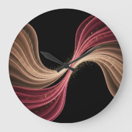 Eternal Flow of Love — Abstract Romantic Art Große Wanduhr