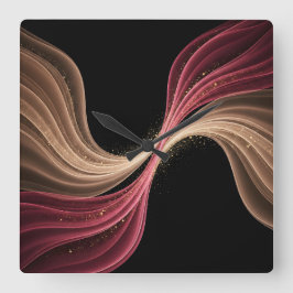 Eternal Flow of Love — Abstract Romantic Art Quadratische Wanduhr