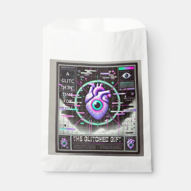 🛍️ "Eternal Glitch" Weirdcore Bevorzugung Bag 🛍️ Geschenktütchen (Vorderseite)