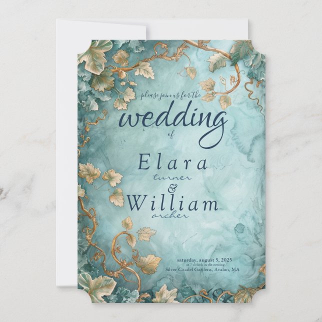 Eternal Grace Fantasy Elven Einladung (Vorderseite)