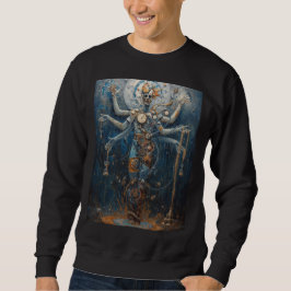 Eternal Guardian of Time Surreal Clockwork Deity Sweatshirt