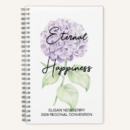 Eternal Happiness 2-Sided Notebook with Hydrangea Notizbuch