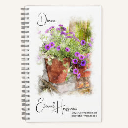Eternal Happiness Floral 2026 JW Convention Notizbuch