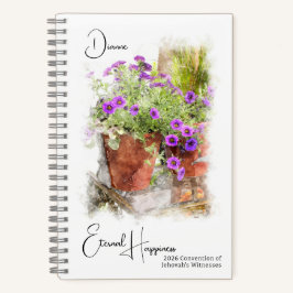 Eternal Happiness Floral 2026 JW Convention Notizbuch