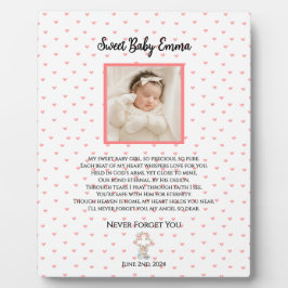 Eternal Hearts-Baby Memorial Personalisiert Plaque Fotoplatte