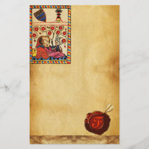 ETERNAL LIEBE PARCHMENT RED WAX SIEGEL MONOGRAM BRIEFPAPIER