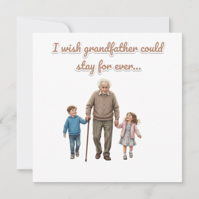 eternal love for grandfather einladung (Vorderseite)