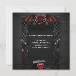 Eternal Night Gothic Vampire Wedding Dark Romance  Dankeskarte