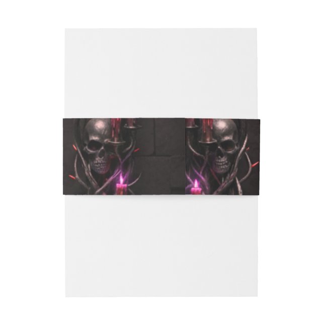 Eternal Night Gothic Vampire Wedding Dark Romance Einladungsbanderole (Rückseitenbeispiel)