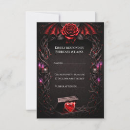 Eternal Night Gothic Vampire Wedding Dark Romance  RSVP Karte