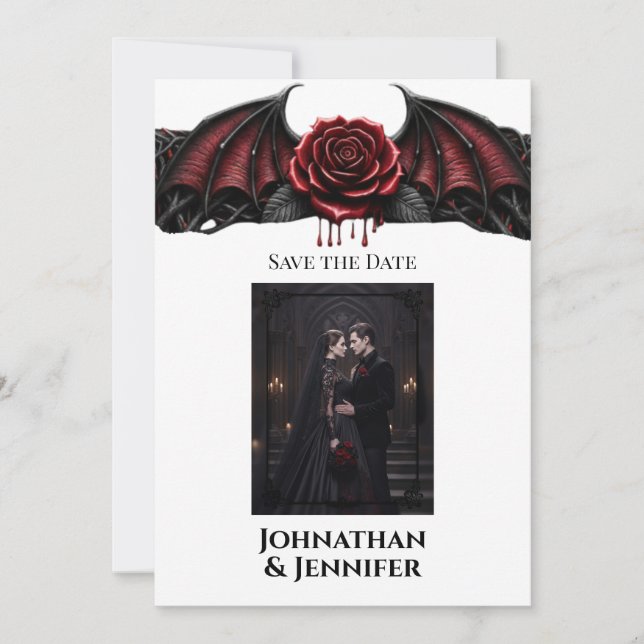Eternal Night Gothic Vampire Wedding Dark Romance Save The Date (Vorderseite)