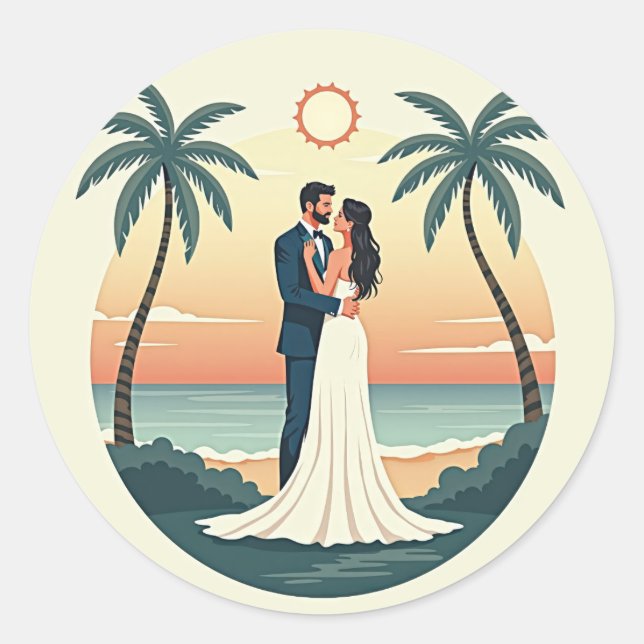Eternal Romance Wedding Sticker (Vorderseite)