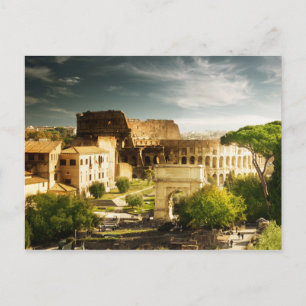 Eternal Rome in view of Colosseum Postcard Postkarte