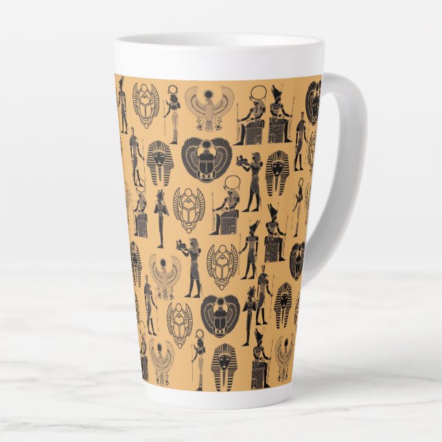Eternal Sands: Egyptian Antique Elegance for Time Milchtasse (Rechte Ecke)