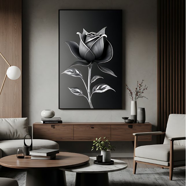 Eternal Silver Rose Leinwanddruck (Von Creator hochgeladen)