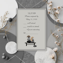 Eternal Stone Paar Boho Hochzeit RSVP Karte
