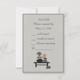 Eternal Stone Paar Boho Hochzeit RSVP Karte