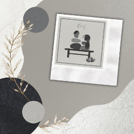 Eternal Stone Paar Boho Hochzeit Serviette