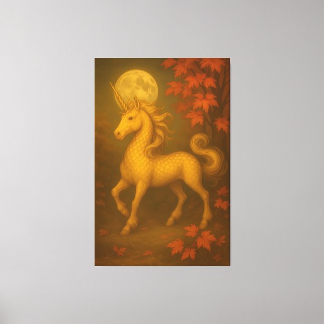 Eternal Unicorn – Premium Fine Art Portrait   Leinwanddruck (Vorderseite)