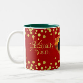 Eternally Yours Valentine's Day Red Gold Luxuriöse Zweifarbige Tasse