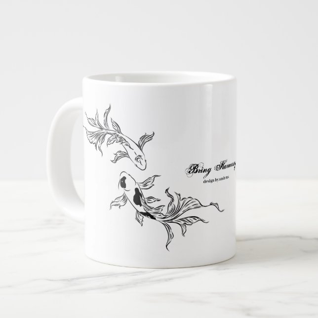 Eternflow Koi Art Jumbo-Tasse (Vorderseite Links)