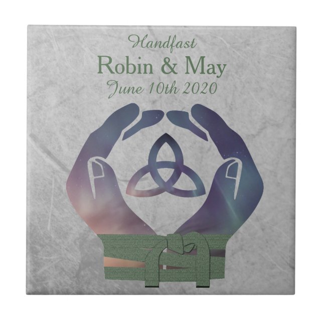 Eternity Handfasting Keepake Tile Geschenk Fliese (Vorderseite)